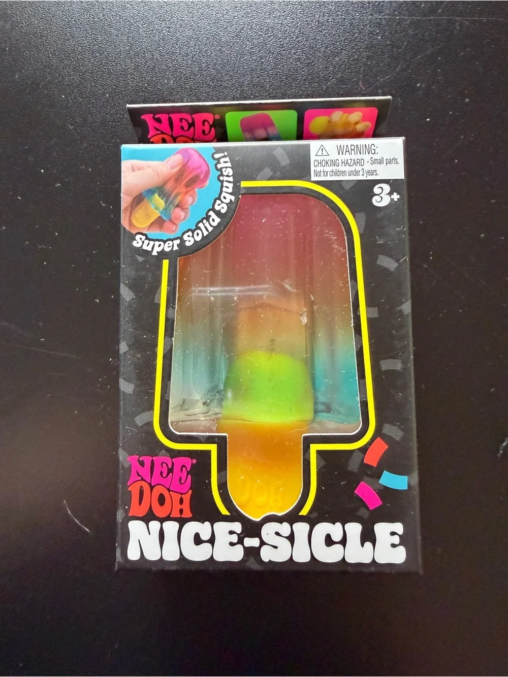 New Nee Doh Nice-Sicle Popsicle Rainbow Blue Yellow Schylling Needoh Squishy Toy